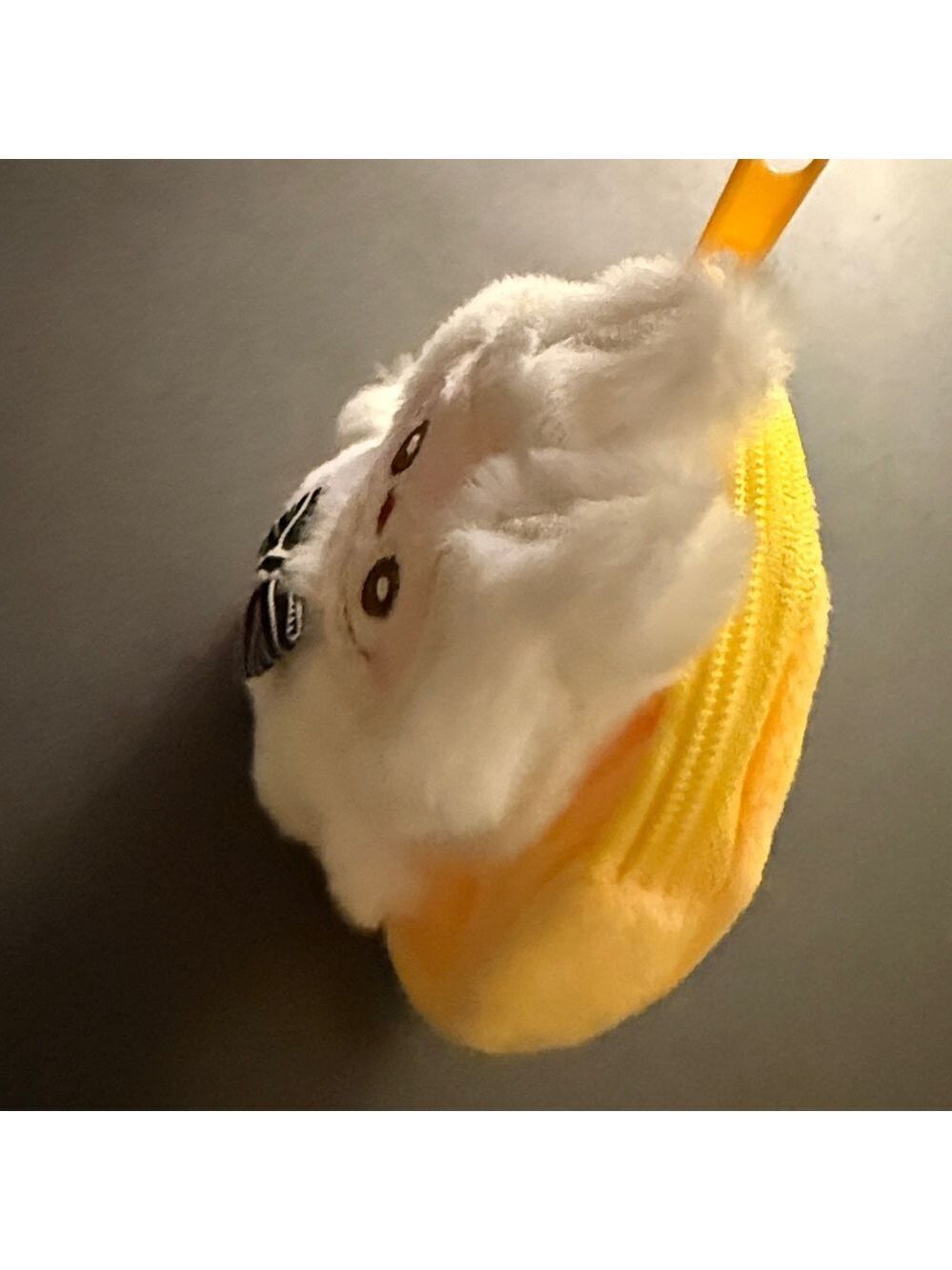 Labubu plush toy keychain White & yellow Plush Character Coin Purse-New - Picture 6 of 6